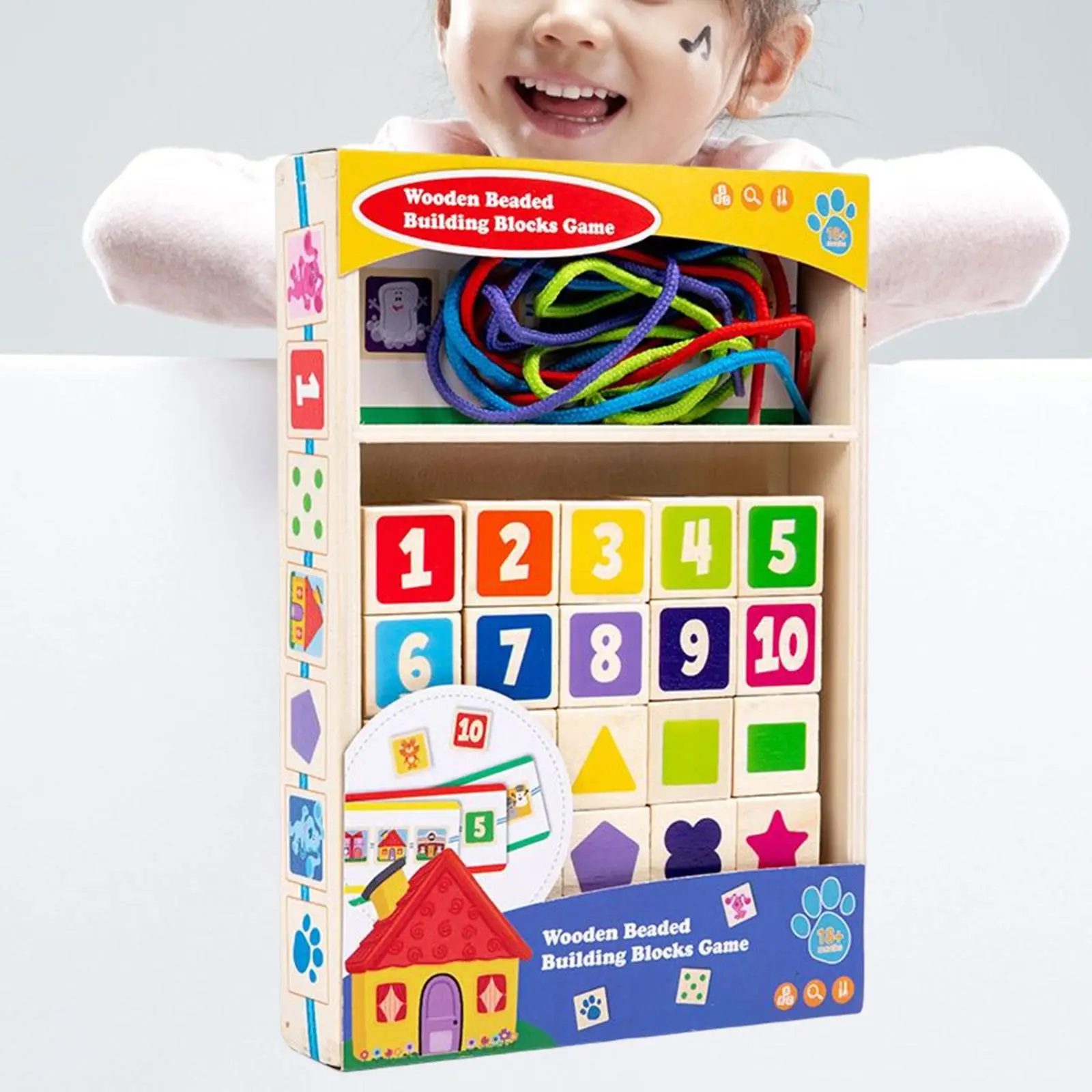 Kids String Lacing Threading Beads Montessori Educational Threading Toys