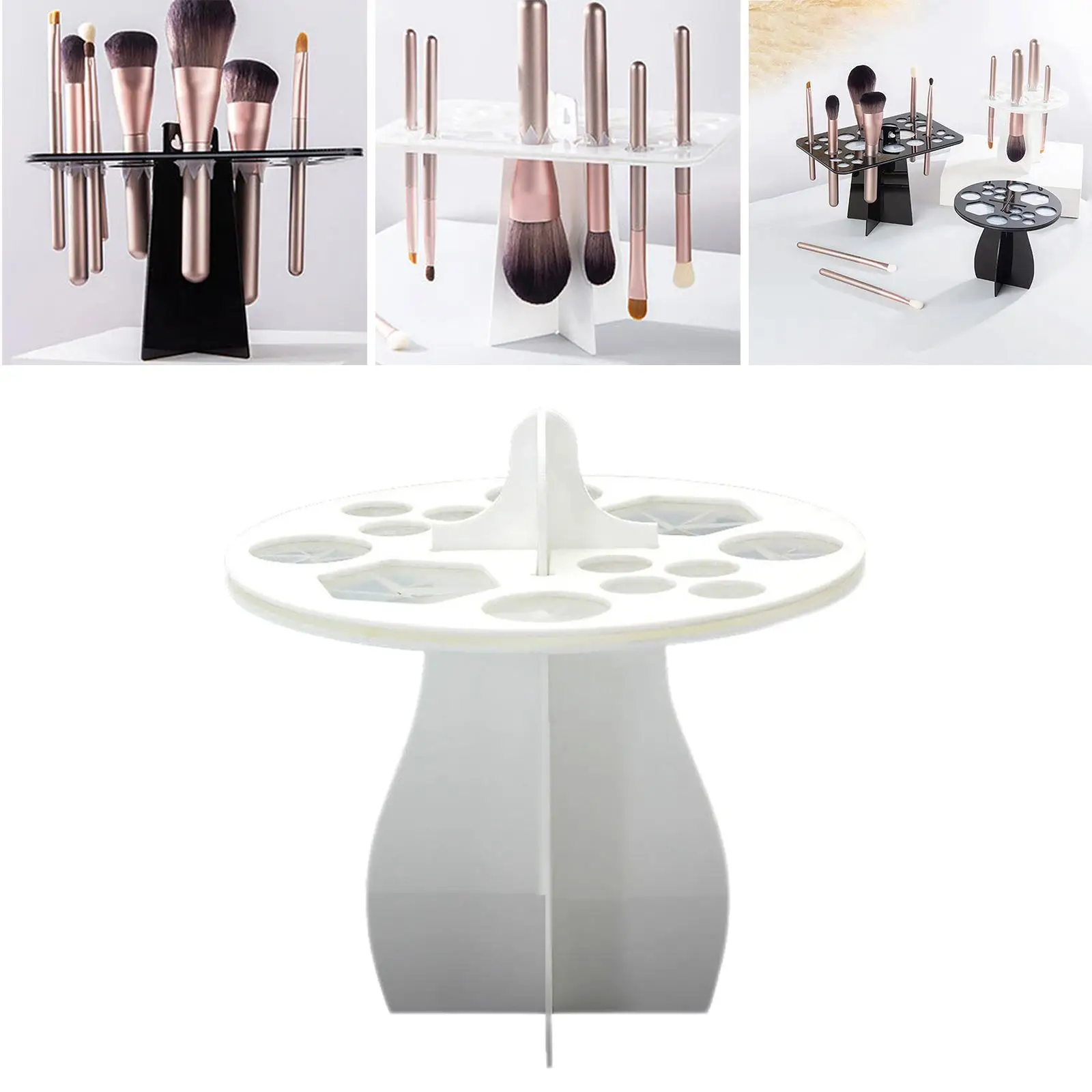 Acrylic Makeup Brushes Drying Rack, for Makeup Artist Waterproof Paint Brushes Dryer Tower Good Looking Paintbrushes Holder
