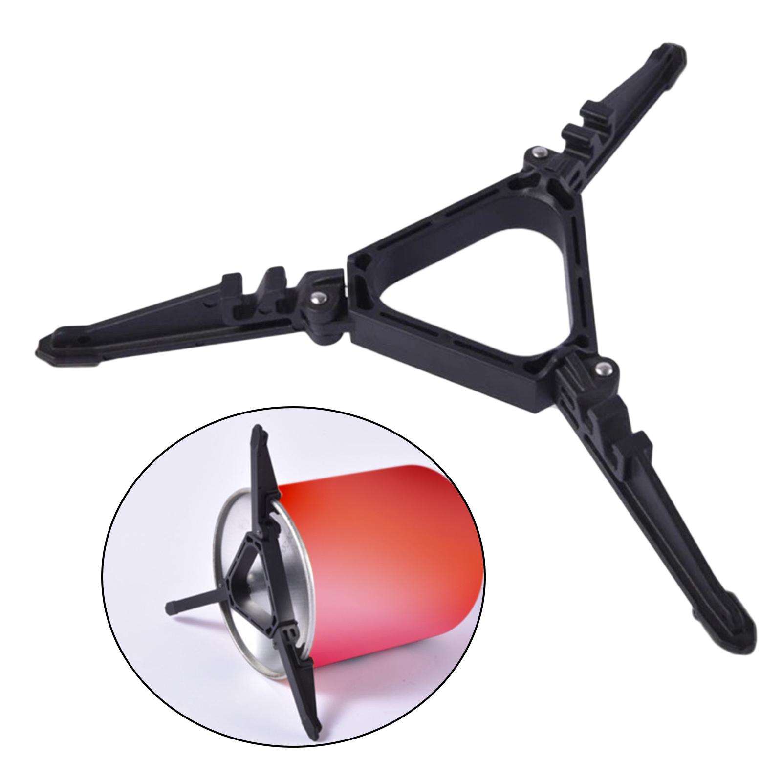 Portable Gas Tank Stove Stand Tripod Camping Canister Rack Bracket Cartridge Canister Holder for Picnic Hiking BBQ Fishing