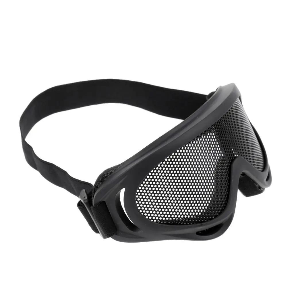 Outdoor Sports Goggles Mask Safety Steel Mesh Eyewear Eye Protective Glasses