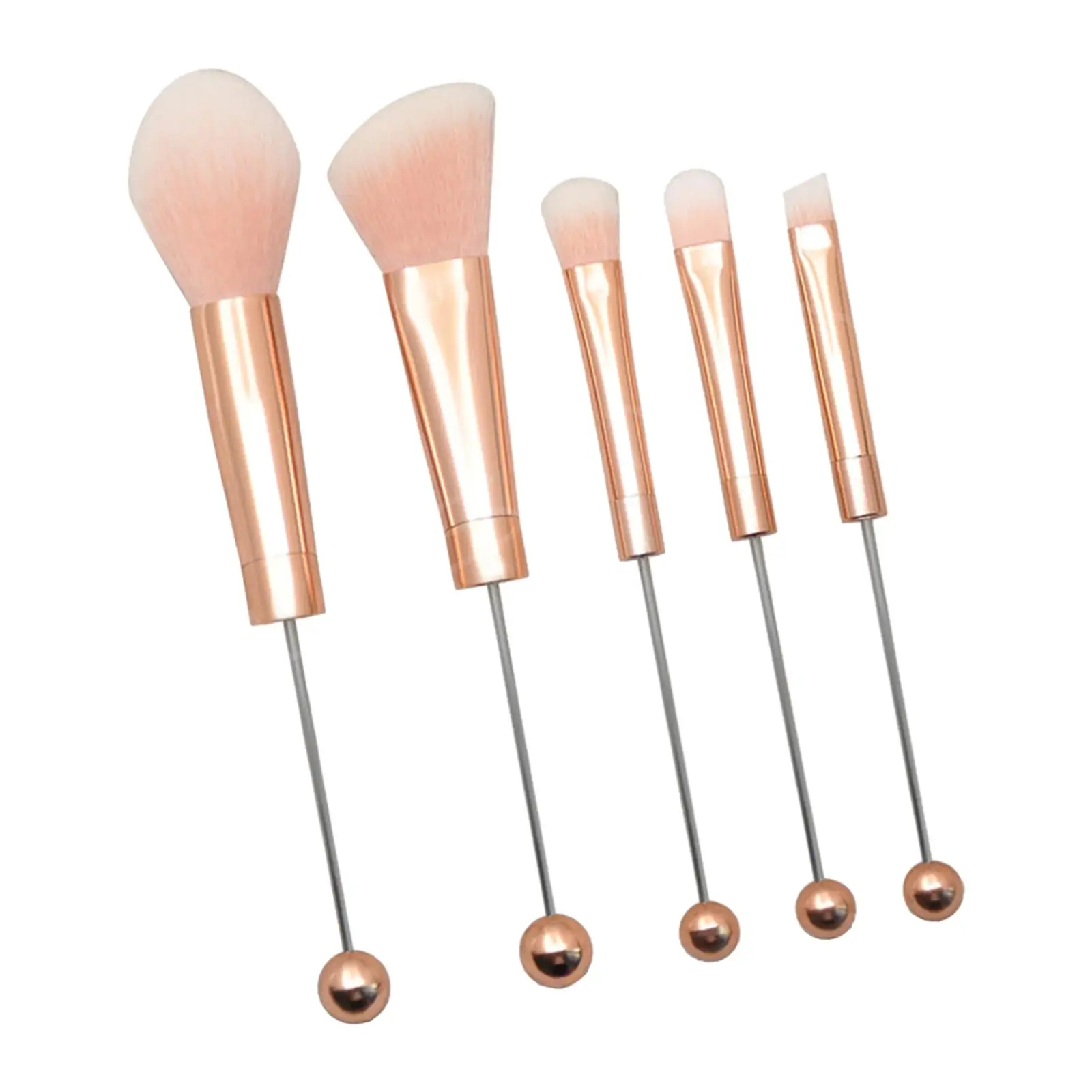 5 Pieces Beaded Eye Shadow Blush Angled Brush DIY Blush Brush Make up Brushes Tool Kits for Bestie Girlfriend Lady Sister Gifts