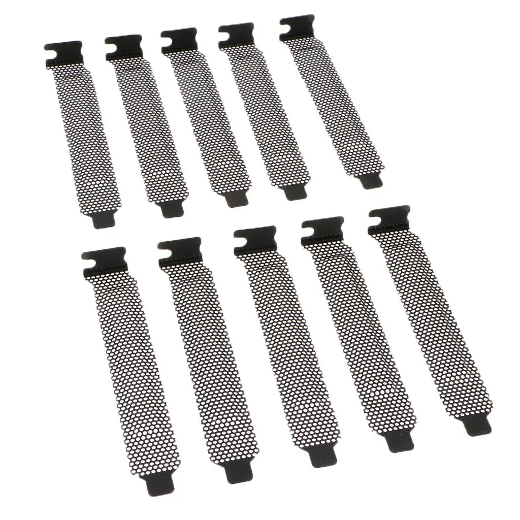 10 pieces  PCI Expansion Slot Back Plate Cover Dust Filter Steel Blank