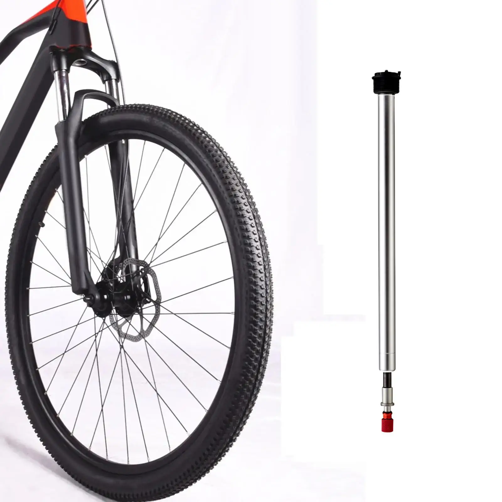 Bicycle Front Fork Repair Rod Easy to Install Bike Suspension Fork Professional Quality Air Pneumatic Rod for Mountain Bike