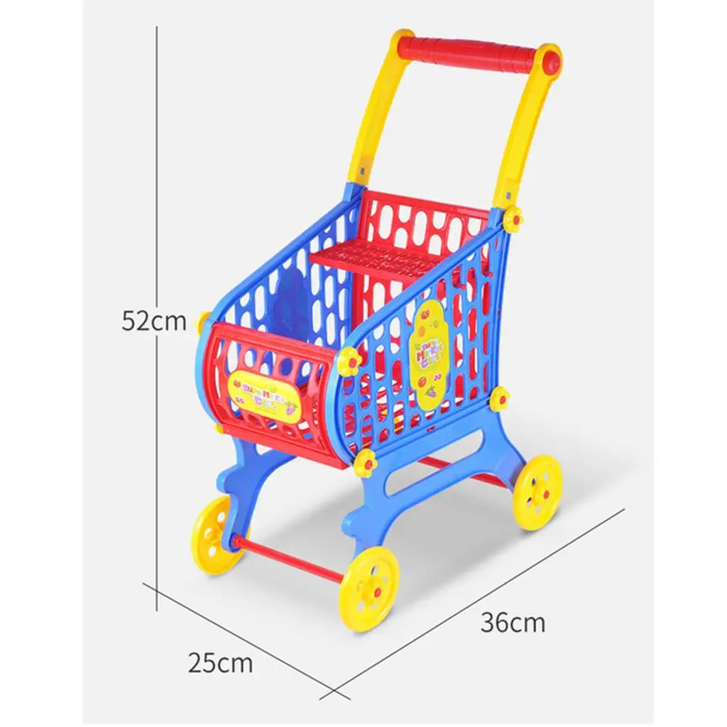 Plastic Baby Doll Shopping Cart Grocery Cart Model Assembly For 80cm Doll