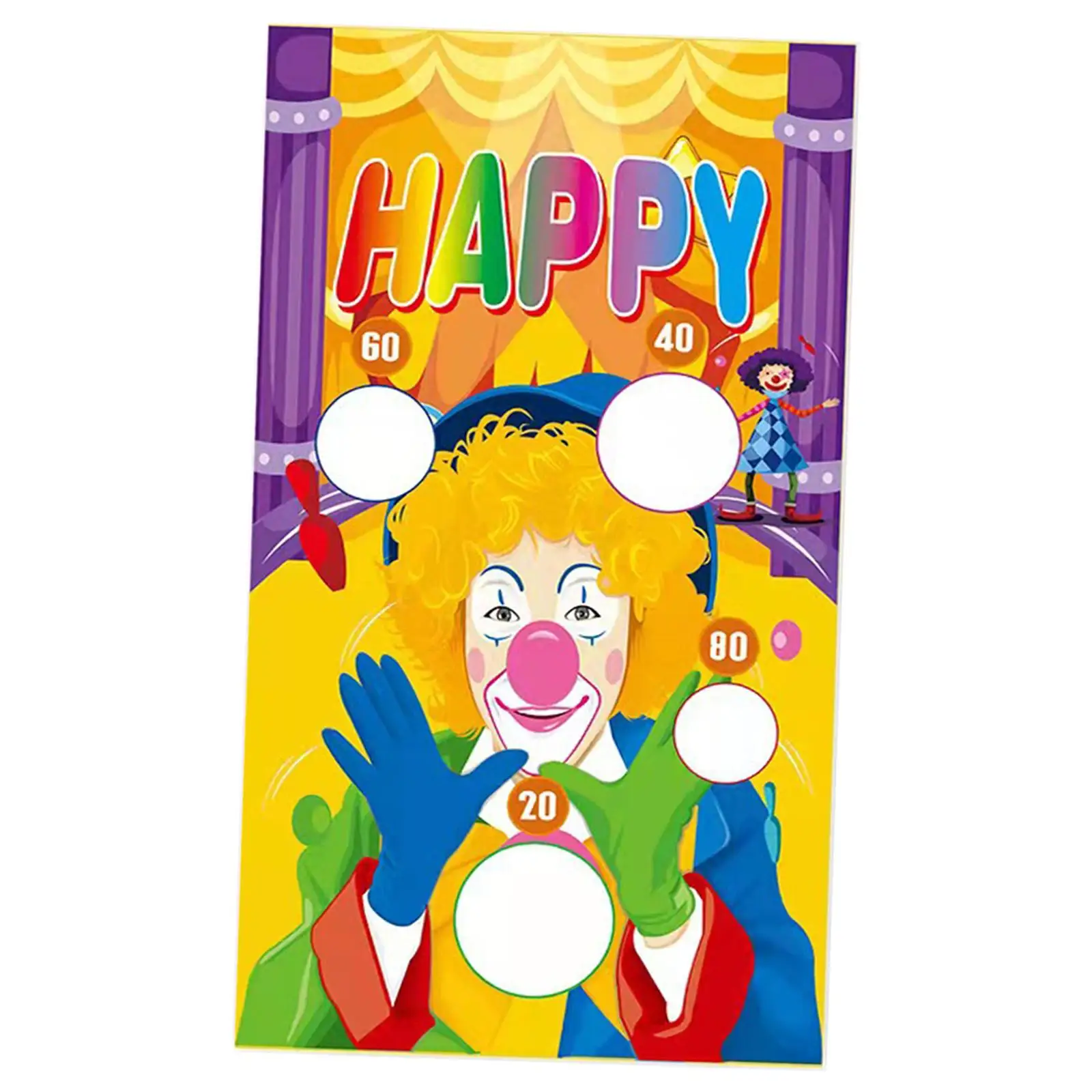 Hanging Throwing Game Banner 75x135cm Large with 1PC Sandbag, 1PC 4M Rope Toss Game Banner for Carnival Games  Party Favors