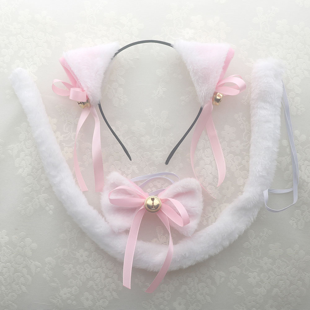 Cat Ears, Tail, Collar and Paws Costume Accessories Set description 4