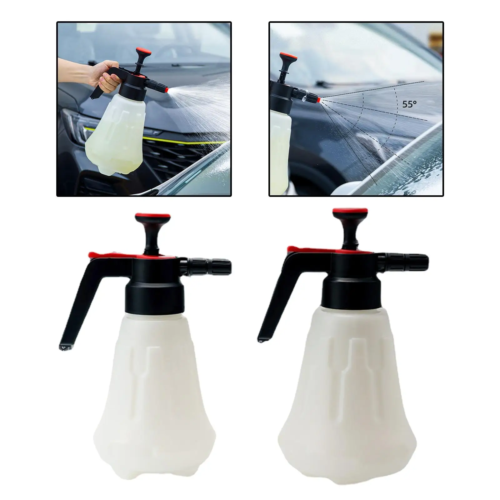 Manual Pump Sprayer High Pressure Handheld Foam Pressure Sprayer Car Wash Cleaning Sprayer Foam Bottle for Window Car Washing