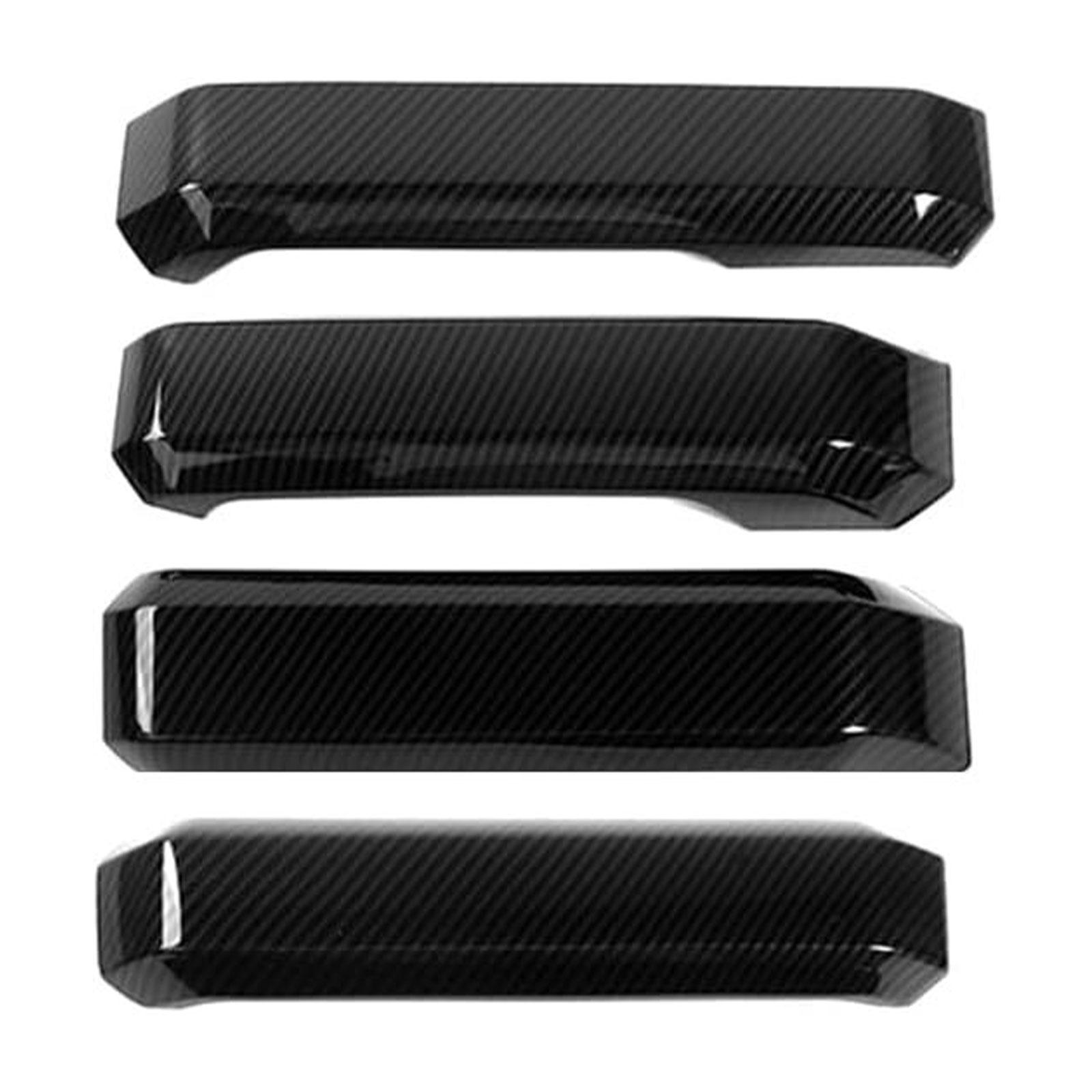 4x Inner Door Handles Covers Durable Carbon Fiber Pattern for Ford F150