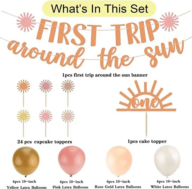 First Trip Around The Sun Boho Rainbow Paper Plates