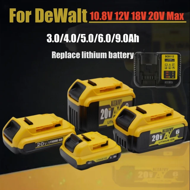 6.0Ah 18V Replacement for Dewalt 20V MAX Power Tools DCB180 DCB185 DCB184  DCB200 DCB203 DCB181 Rechargeable Lithium-ion Battery - AliExpress