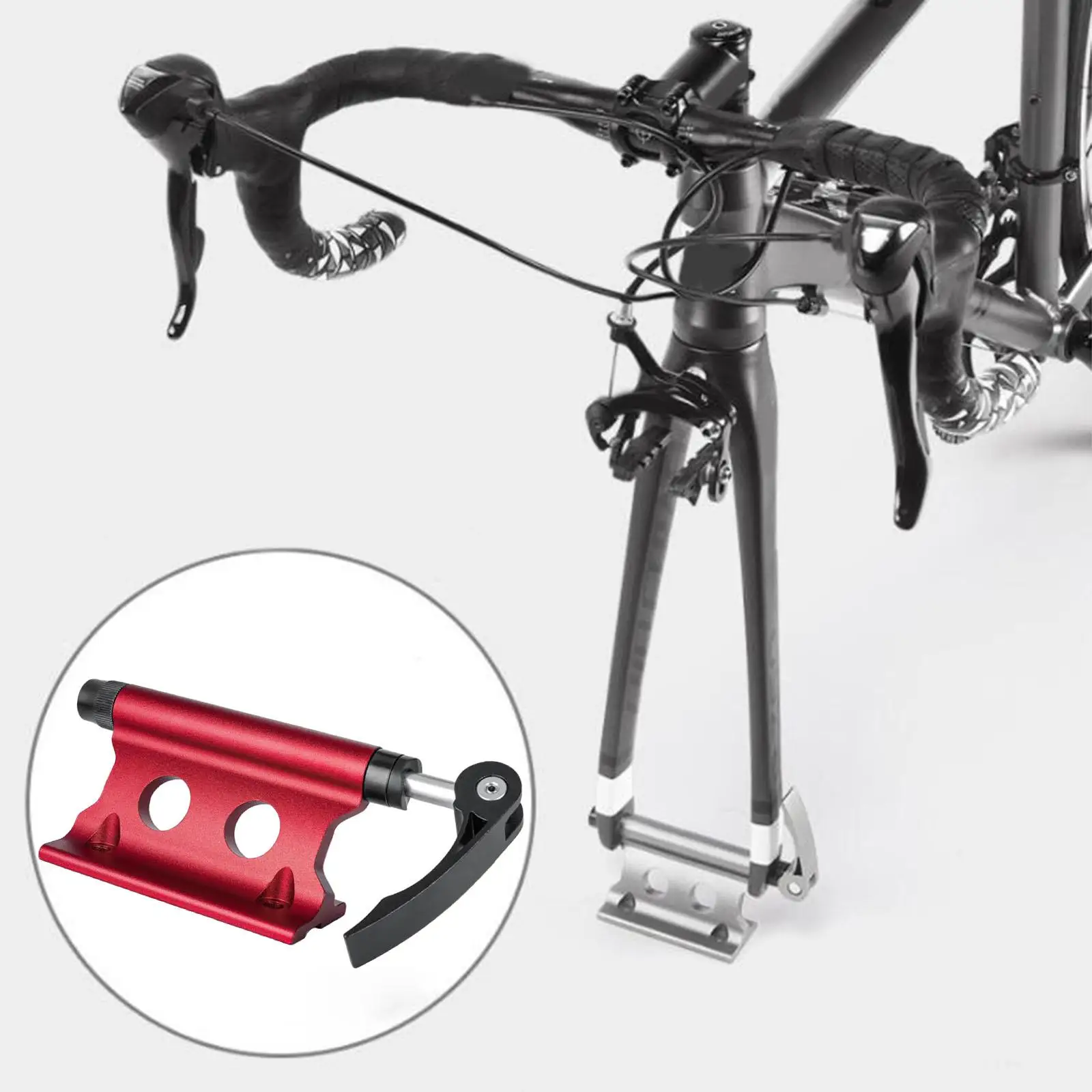 Bicycle Front Fork Quick Release Mount Holder Universal Aluminum Alloy Bike Block Fork Lock Cycle Transport Storage Mount Lock