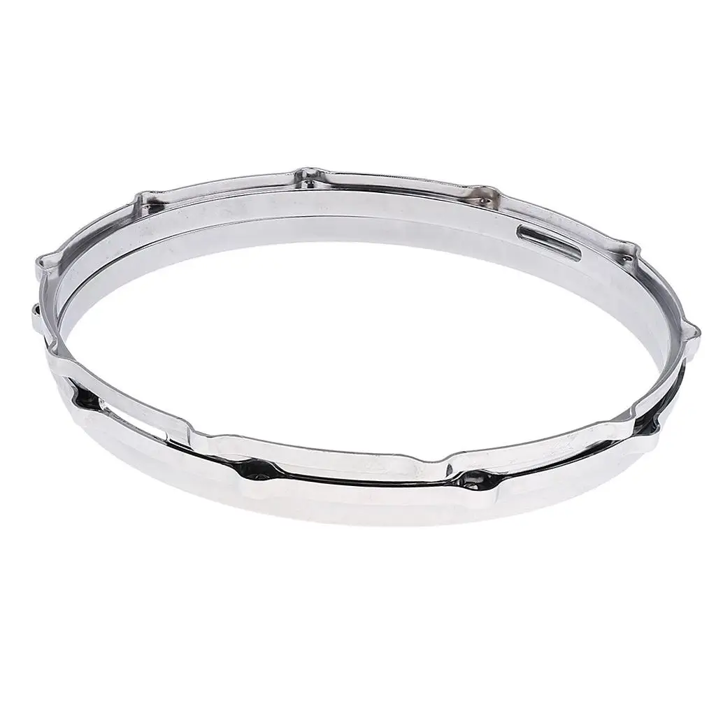 Tooyful 1 Pair 14`` Aluminum Snare Drum Hoop Ring Rim Percussion Instrument Parts Accessories