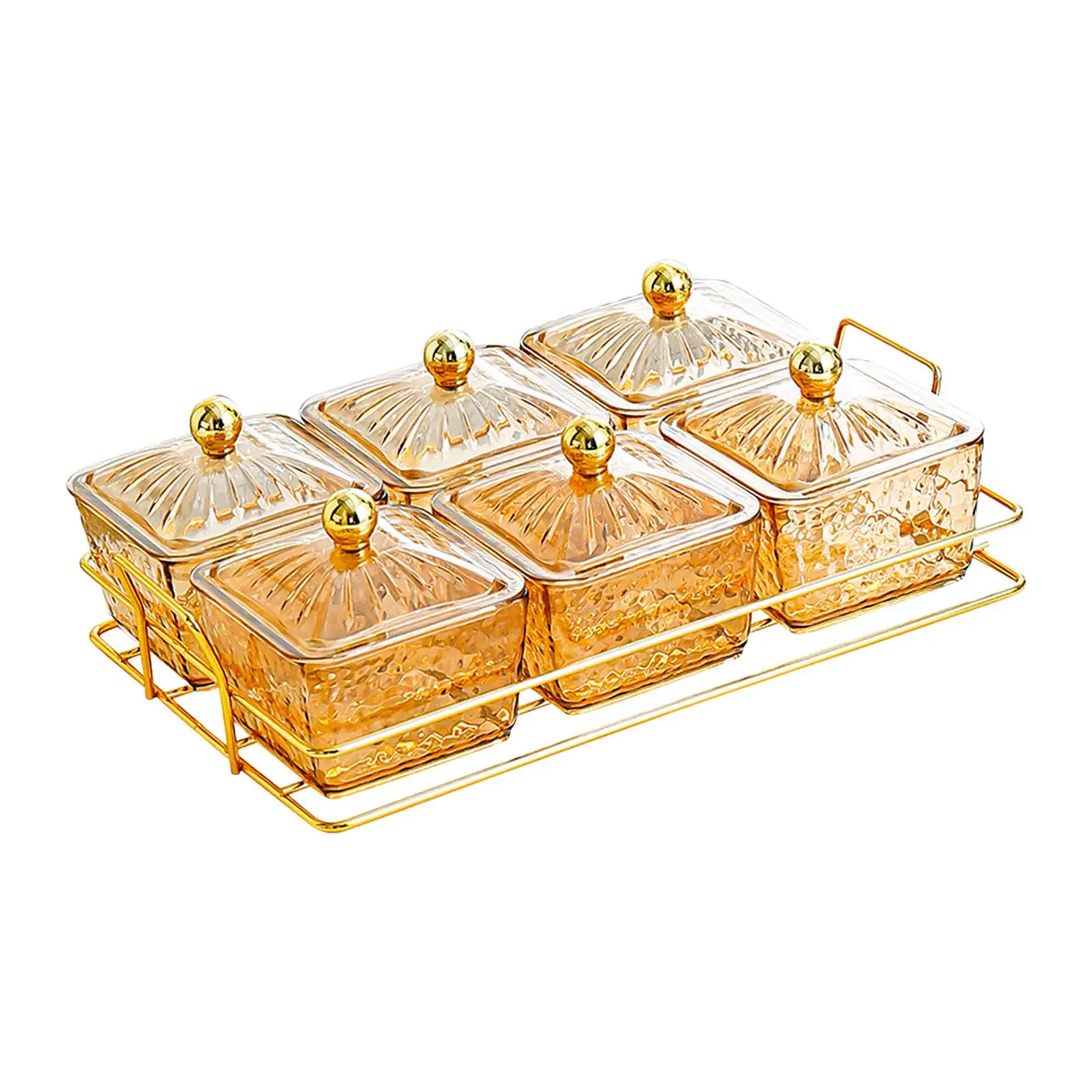 Dried Fruit Dessert Plate Seasoning Jar with Rack Condiment Tray Serving Platter for Home Living Room Nut Dried Fruit