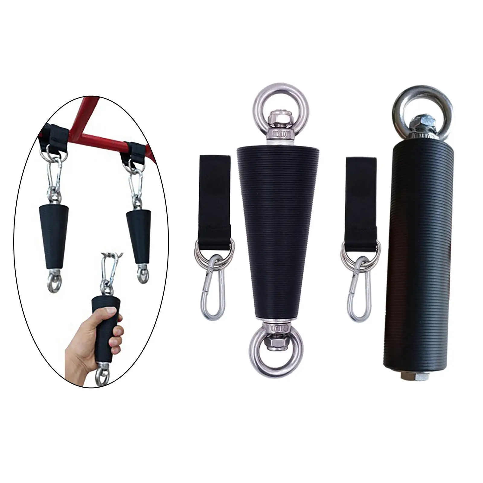 Durable Exercise Handles Pull up with Clip Non-Slip Pinch Triceps Strength 1Pcs