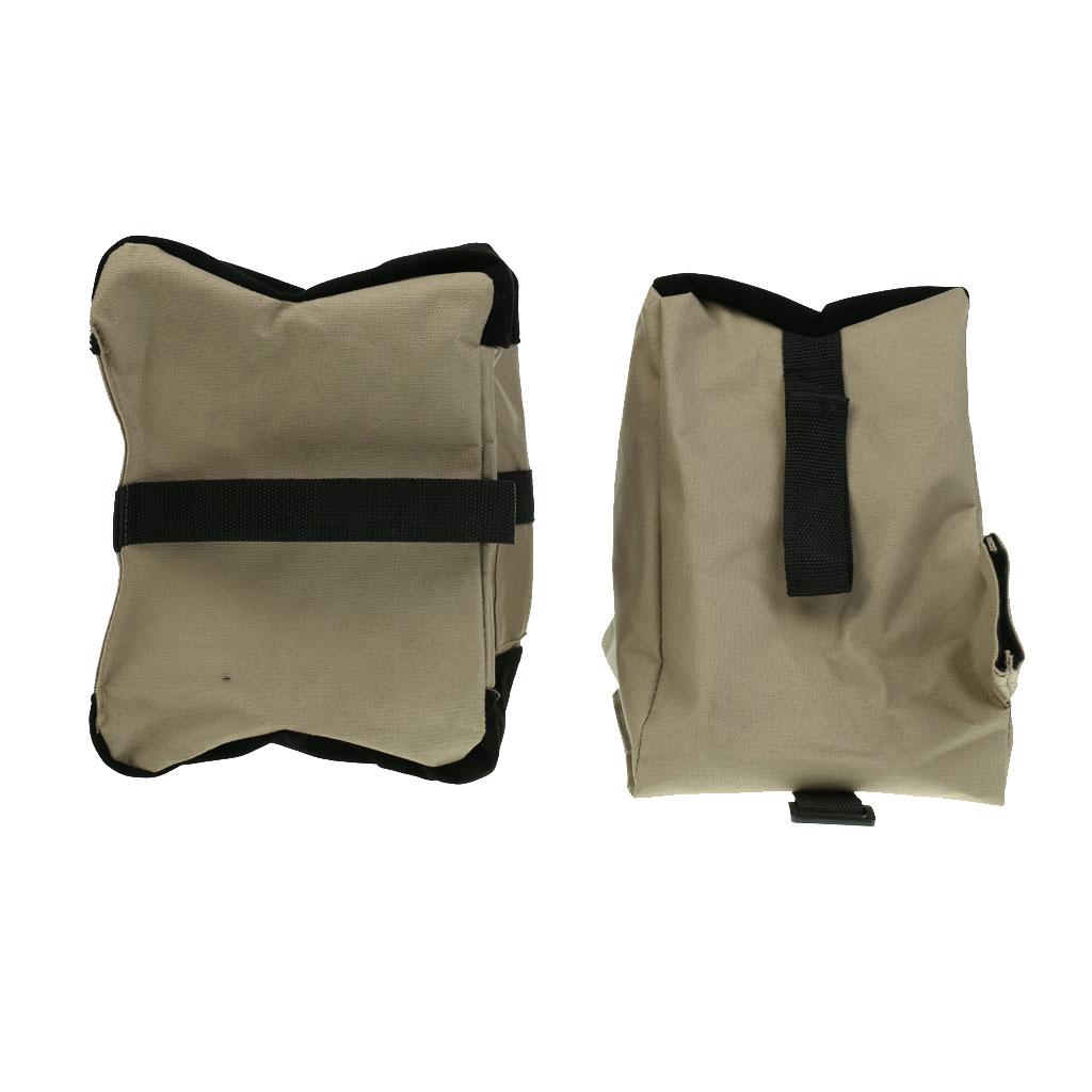 Large Shooting Sand Bag Set Bench Rest Range Gear Front Rear Bag - Unfilled