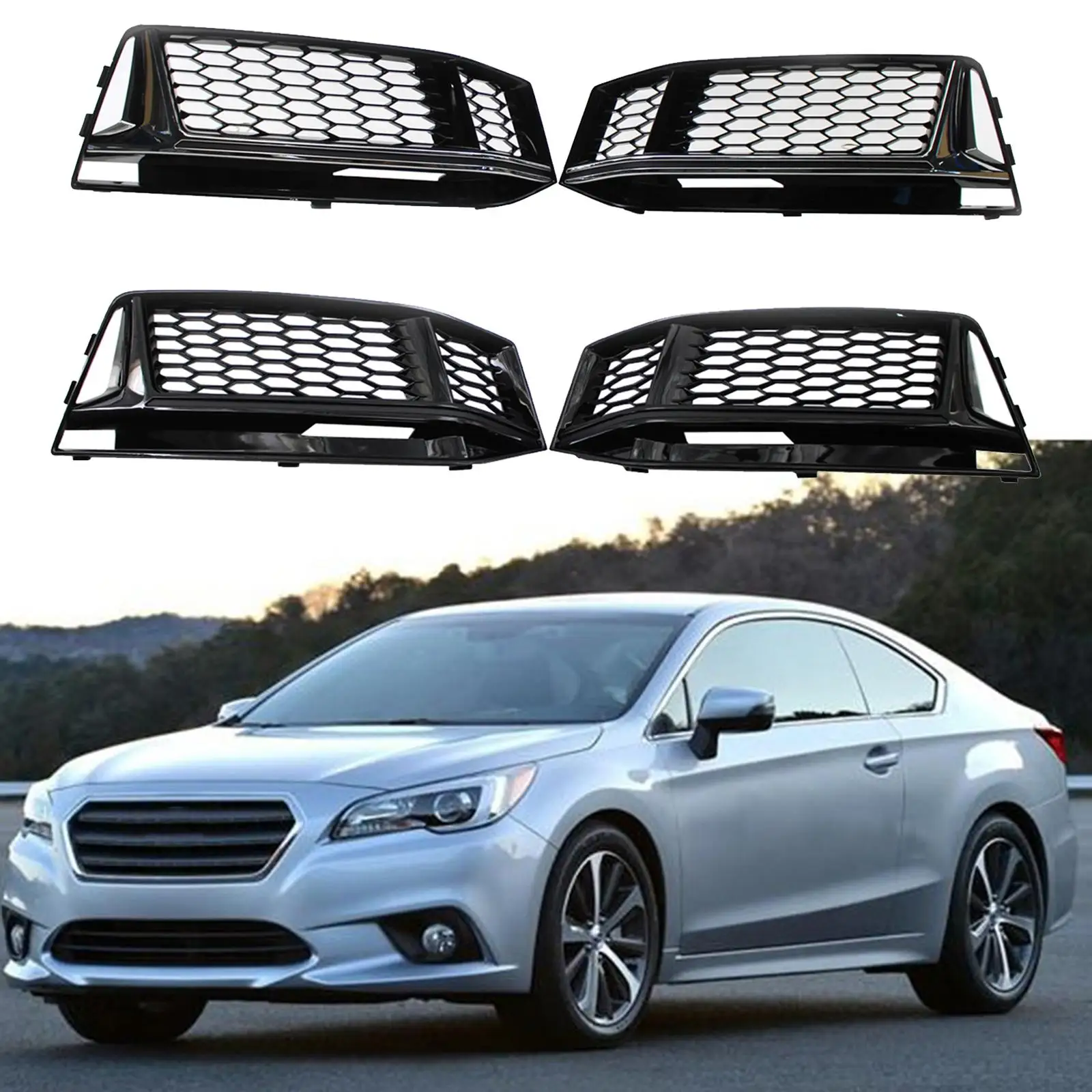 1 Pair Car Front  Grill Grille Cover, for  A4 8W0807681K Accessories, Easy to Install