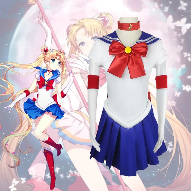 Anime Sailor Moon Cosplay Costumes Tsukino Usagi Uniform Dress Outfits  Cosplay for Women Kids Carnivl Party Girls Costume - AliExpress