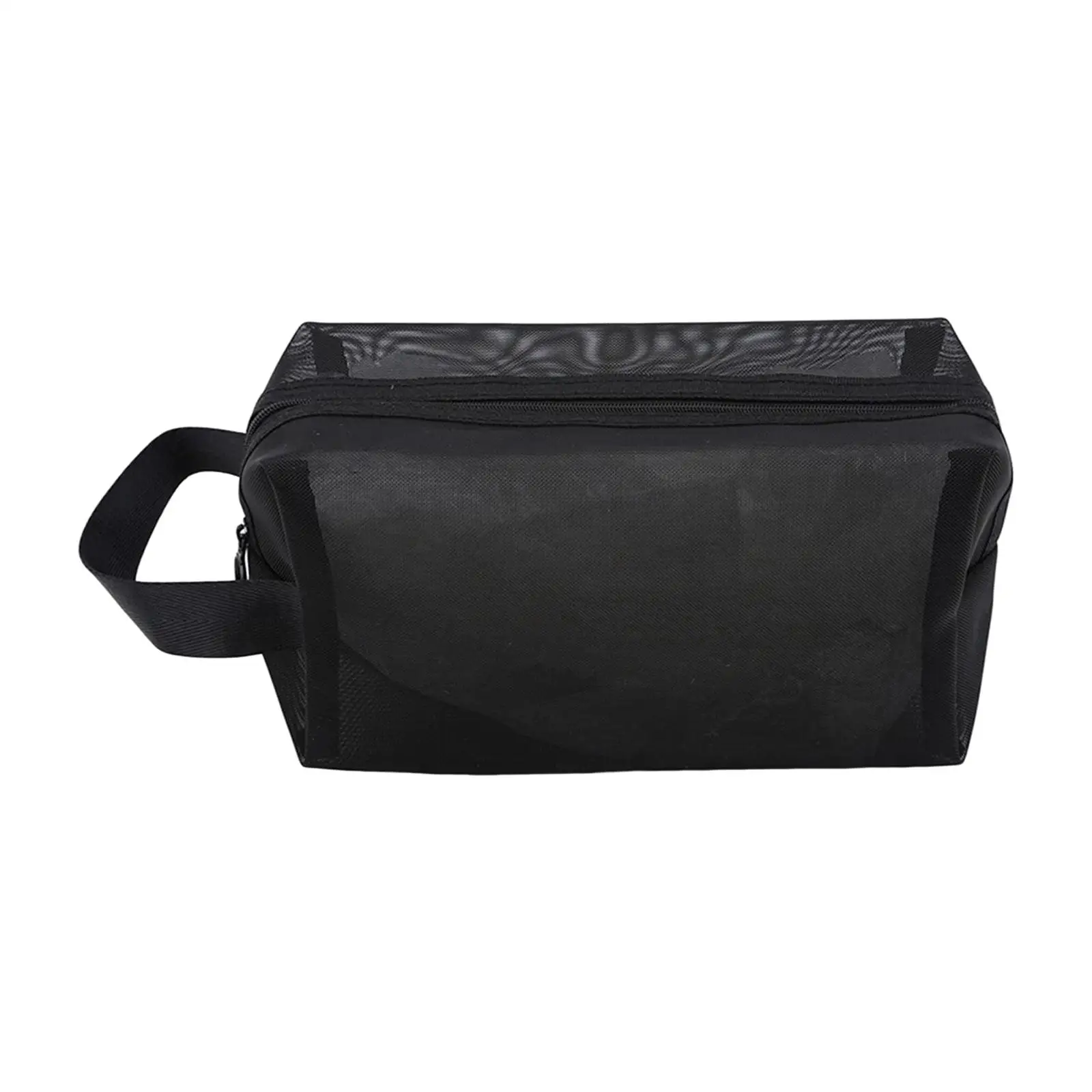 Mesh Cosmetic Bag Multifunction Portable Black for Accessories Bathroom