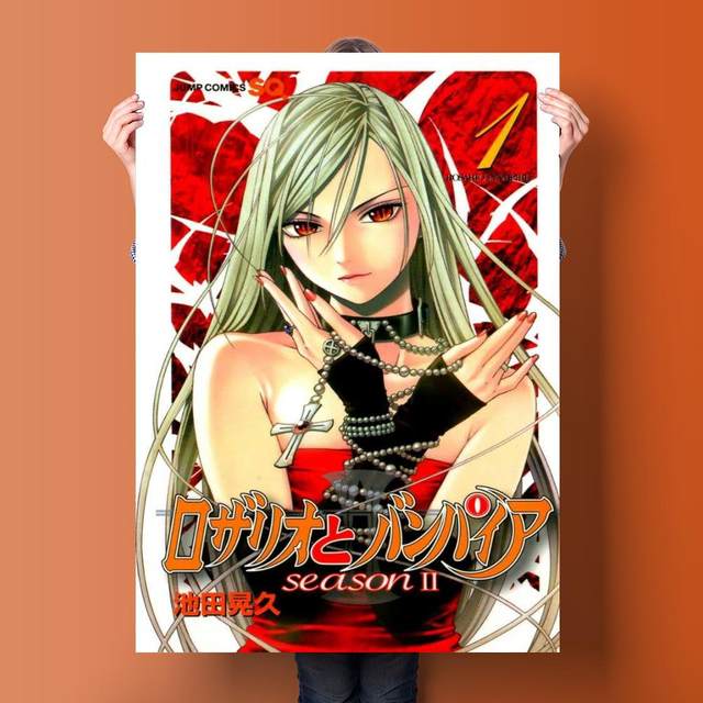 manga rosario vampire Anime Video Game Canvas Art Poster and Wall Art  Picture Print Modern Family bedroom Decor Posters