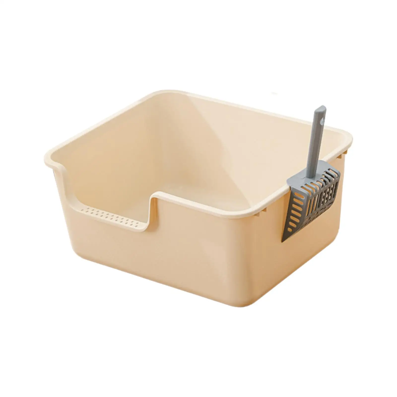 Cat Litter Box for Indoor Cats, Cat Bedpan Cat Sandbox Kitty Litter Pan Semi Enclosed Anti Splashing Open Top Pet Litter Tray