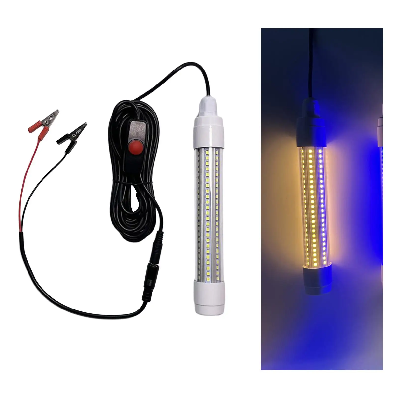 underwater boat lights 12V Fishing Light Lamps Submersible Underwater with 5M Cord 144LED for Shad Squid Squid Lure Attract Boat Accessories underwater lights
