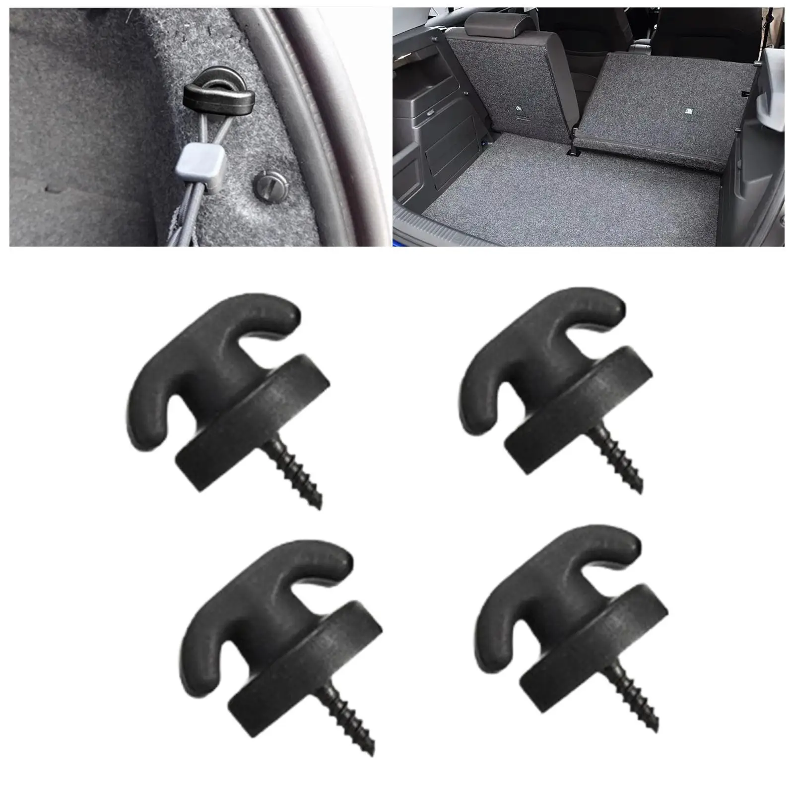 4Pcs Car Trunk Hook Holder  Interior Storage Organizer Automotive