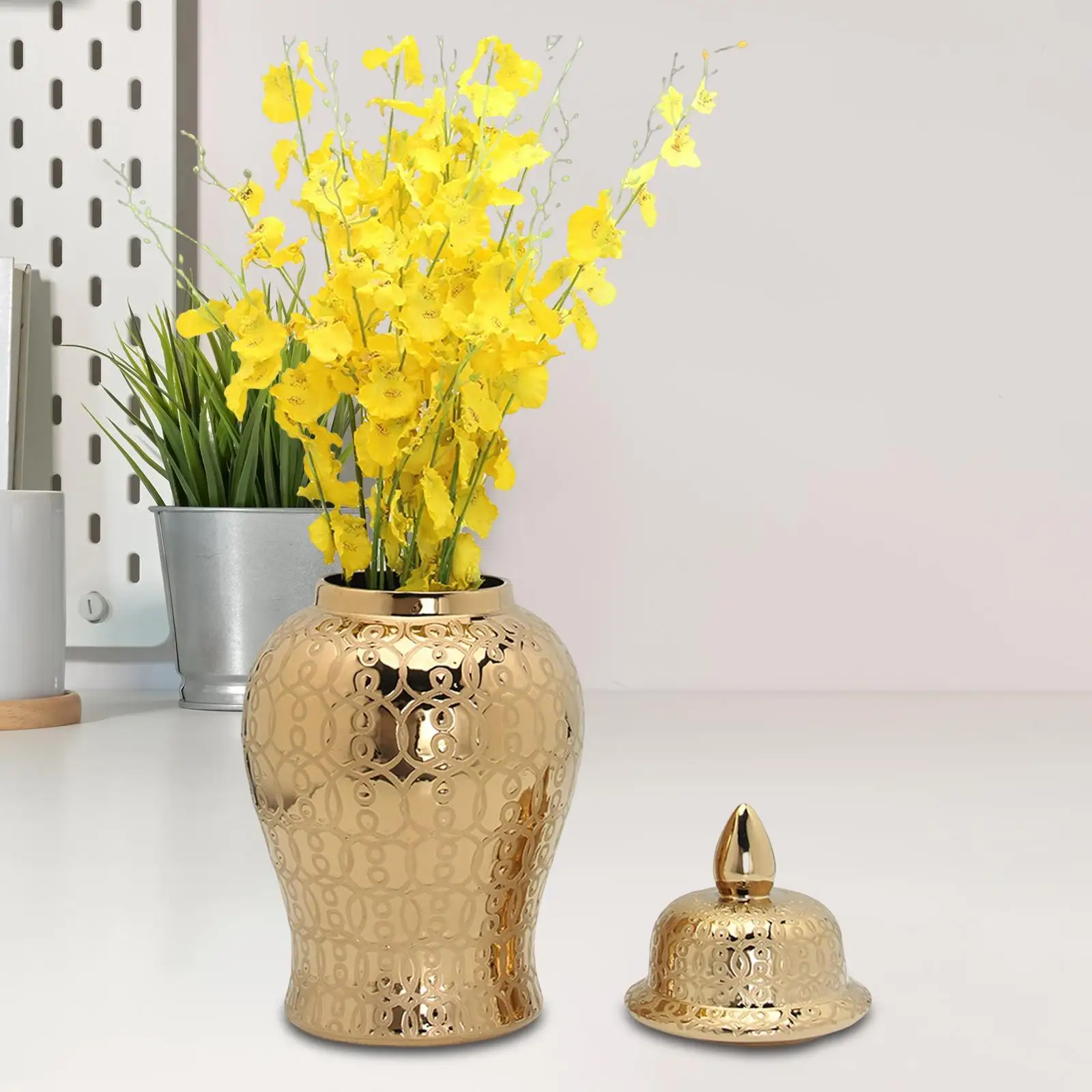 Ginger Jar Decorative Porcelain Modern for Gift Ornament Home Decoration