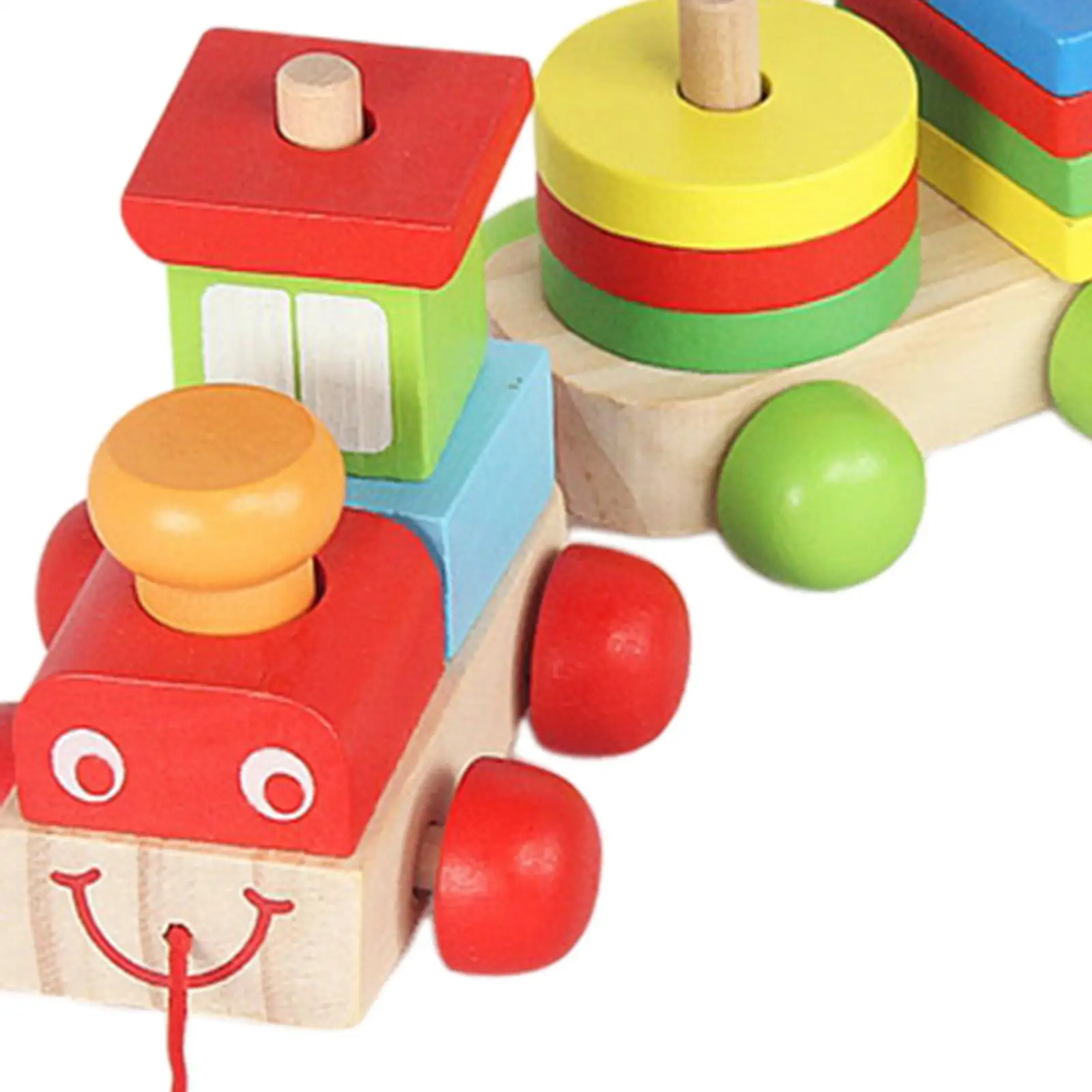 Wooden Montessori Toys, Matching Puzzle Stacker, Shape Color Recognition for Preschool Toddlers