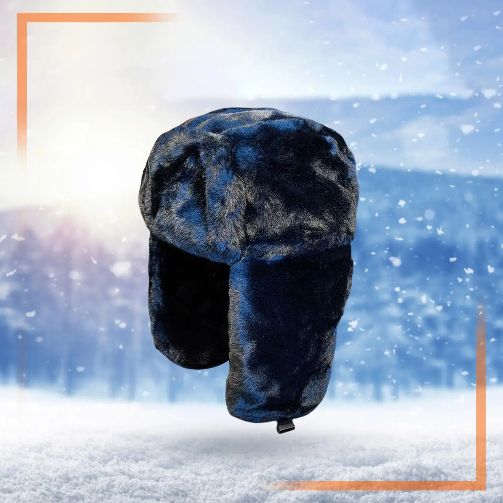 Winter Trapper Hats Windproof Bomber Hats Warm Hat Ear Flaps Plush Soft Cap for Adults Outdoor Biking Motorcycle