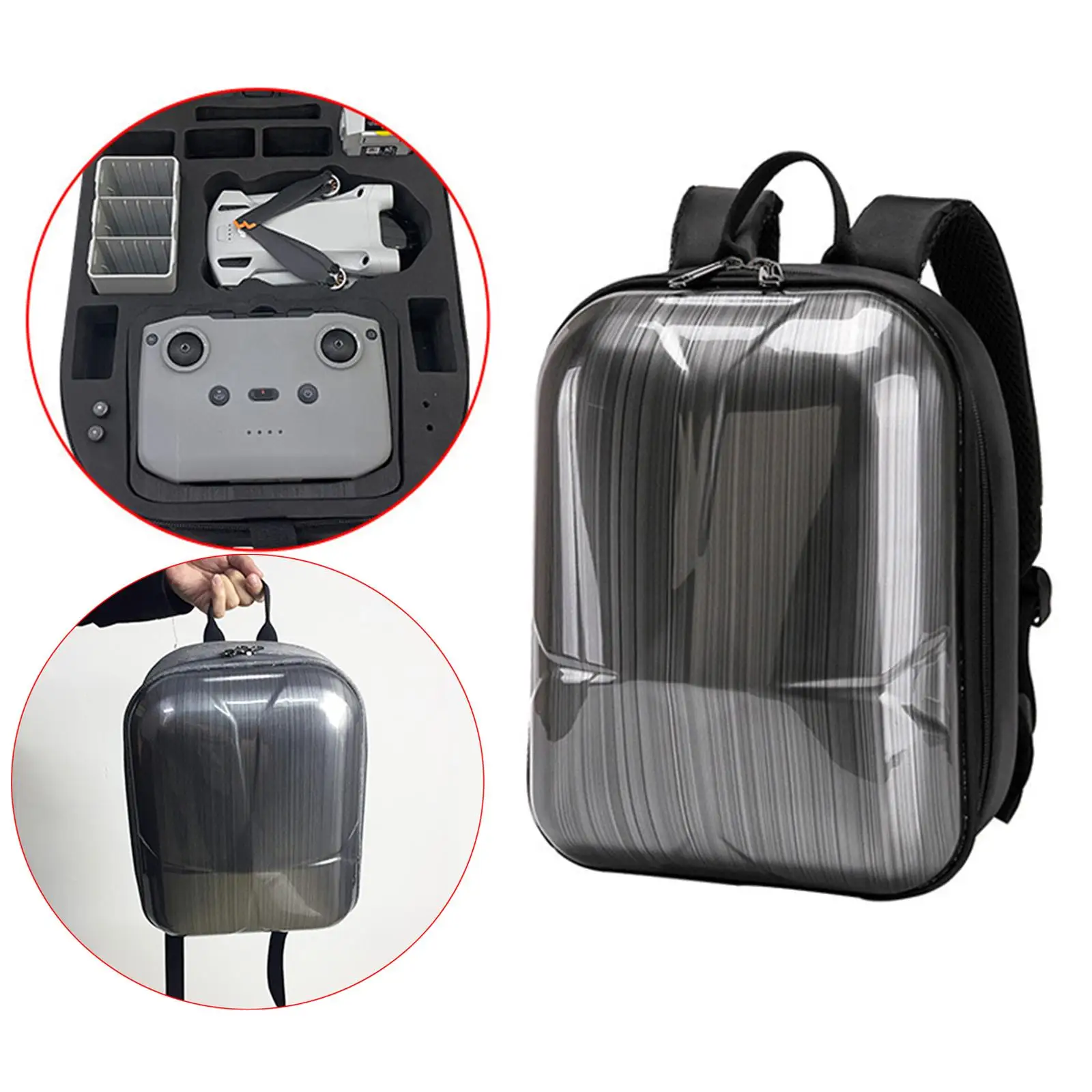 Portable Travel Carry Case Backpack Storage Bag Shockproof Waterproof EVA for DJI Mini 3 Pro Drone Quadcopter and Accessories