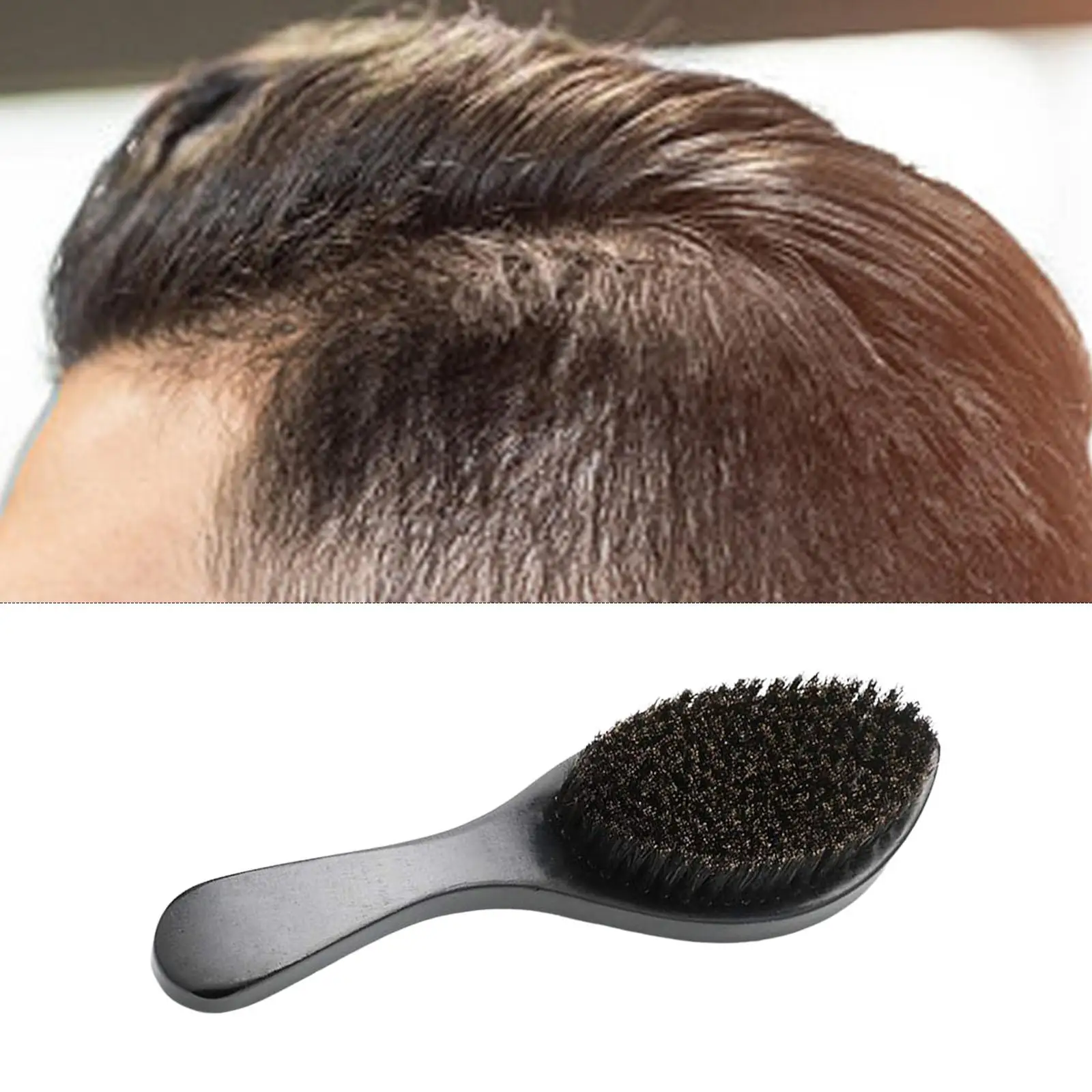 Portable Boar  Beard Brush Soft Wooden Gift Hairdressing Comb Detangle Brush for Household Hairdresser Grooming Tool