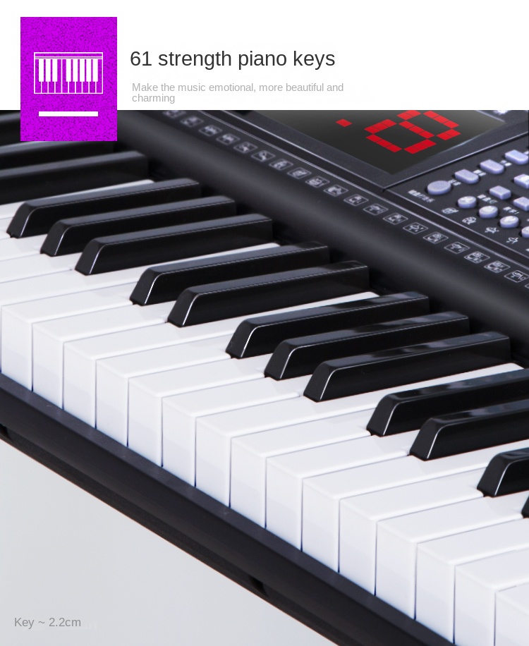 Title 21, Flexible Musical Keyboard Midi Controller 61 Ke...