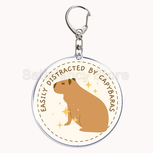 Compre Resin Capybara Acrylic Keychain Cartoon Capybara Capybaras