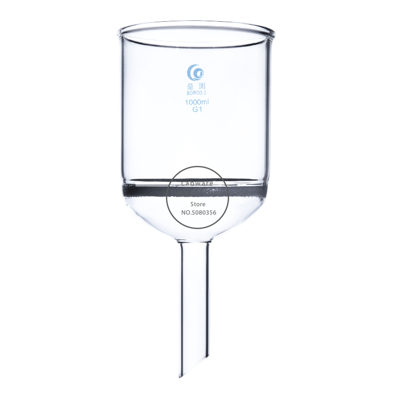 G1-4 Glas-Sandkern-Trichter, 30, 40, 60, 100, 250, 500, 1000 ml, Labor-Säure- und alkalibeständiger, vertikaler Schmelzfiltrationstrichter – Detail 5