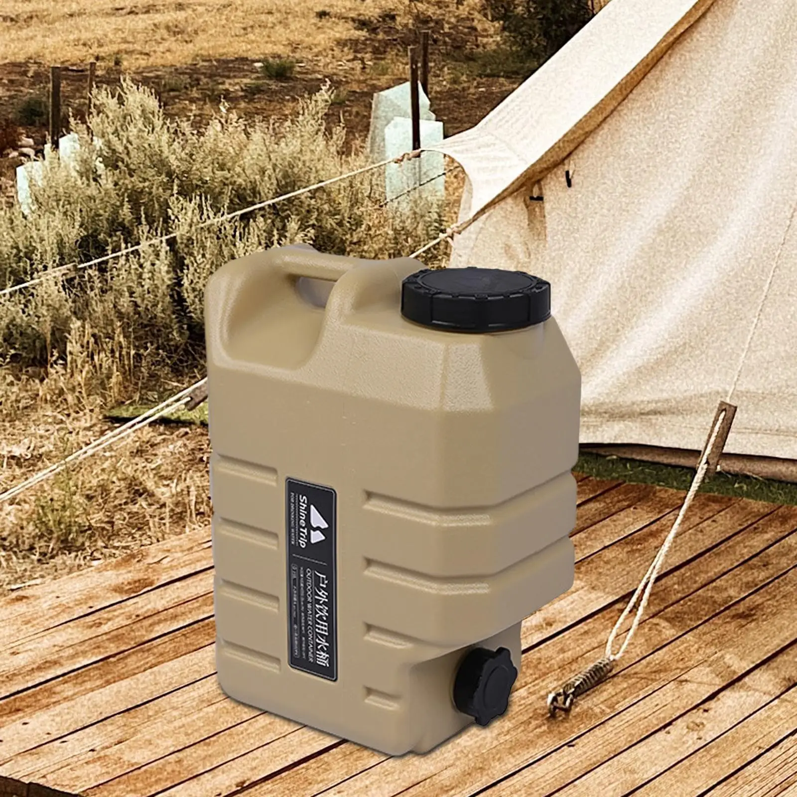 Household Water Storage Bucket with Faucet Jug Thicken Water Storage Tank for Outdoor Camping Fishing Cooking Tour Backpacking