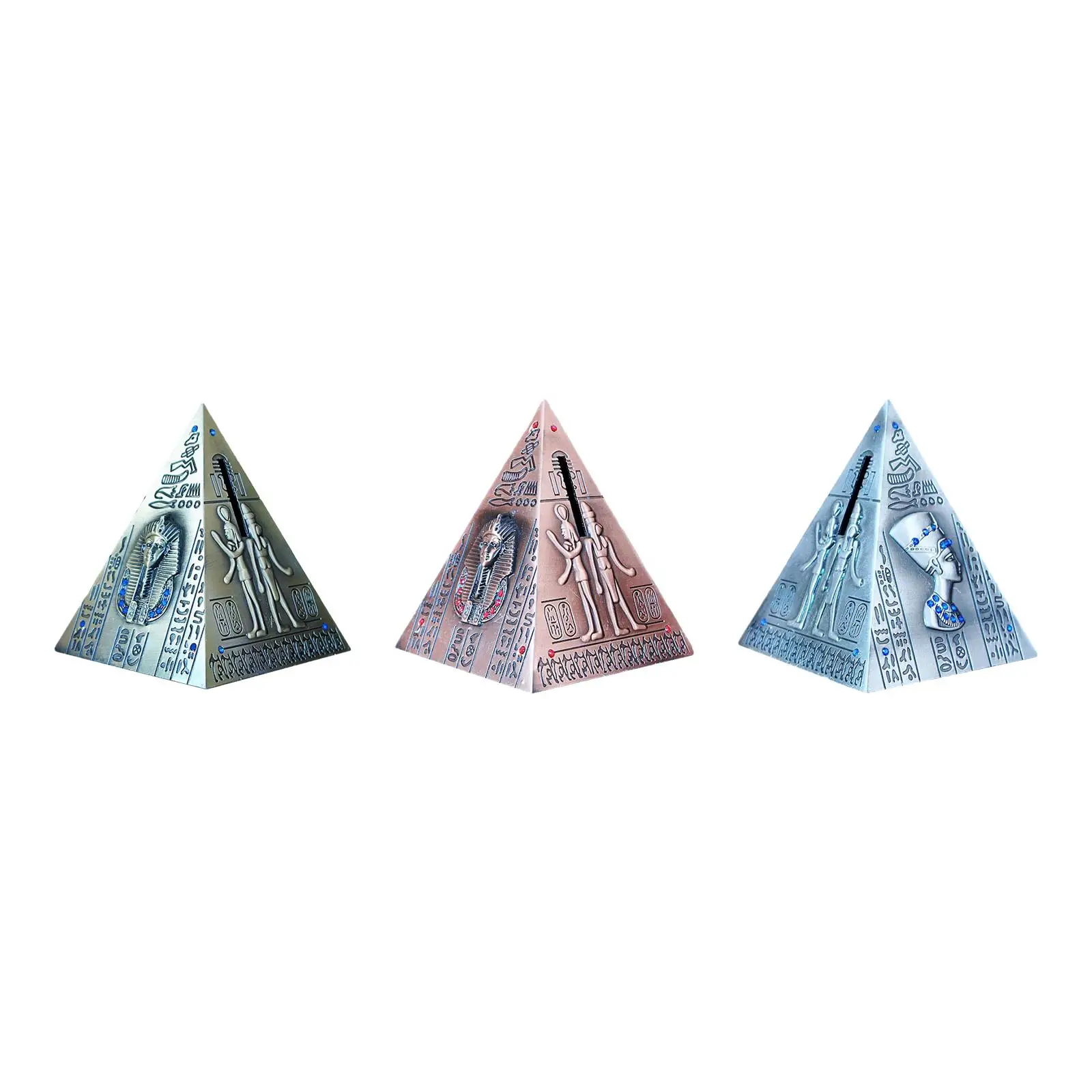 Pyramid Box Collection Small Trinkets Box Desktop Ornament Collectible for Birthday Kids and Adults Wedding Party Gift