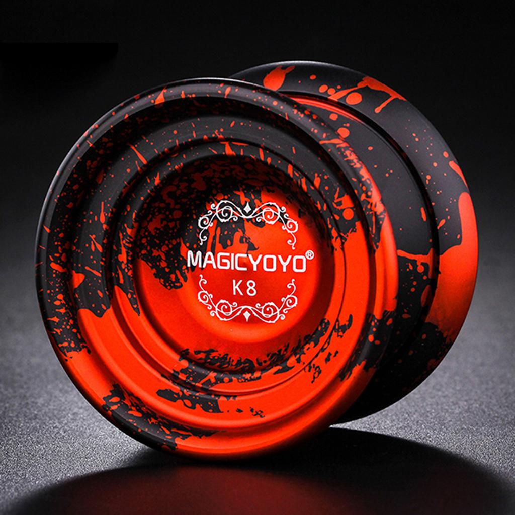 K8 Professional Unresponsive Yoyo with 8 Balls Bearing & 1 String - Red Black