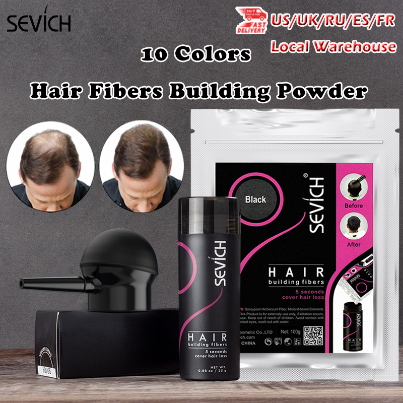 Best of Sevich 10 Colors Hair Building Fibers Spray 100g Keratin Hair Fiber Refill Nozzle Applicator Pump For Hair Building Fiber Bottle Reviews & Tips