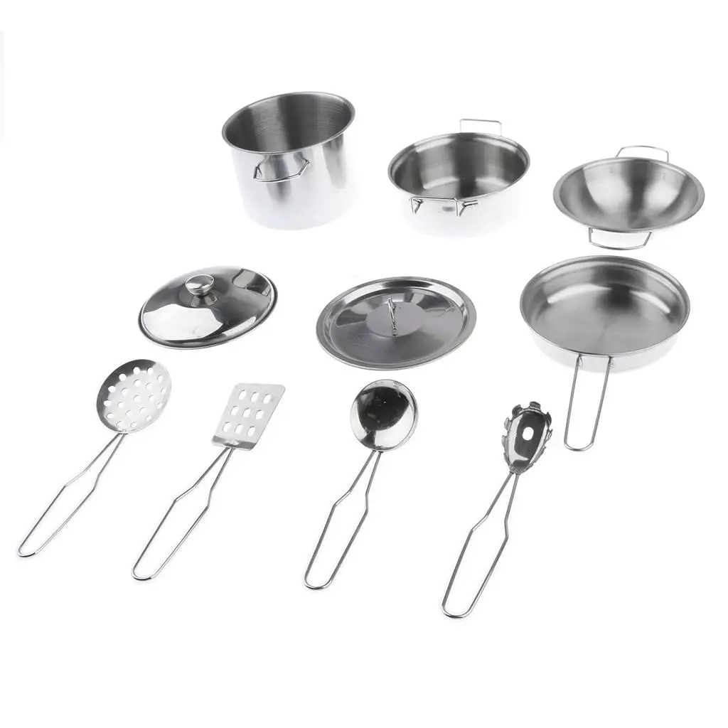 kitchen Cookware Set D -dix Stainless Steel Cooking Tools for Role Play