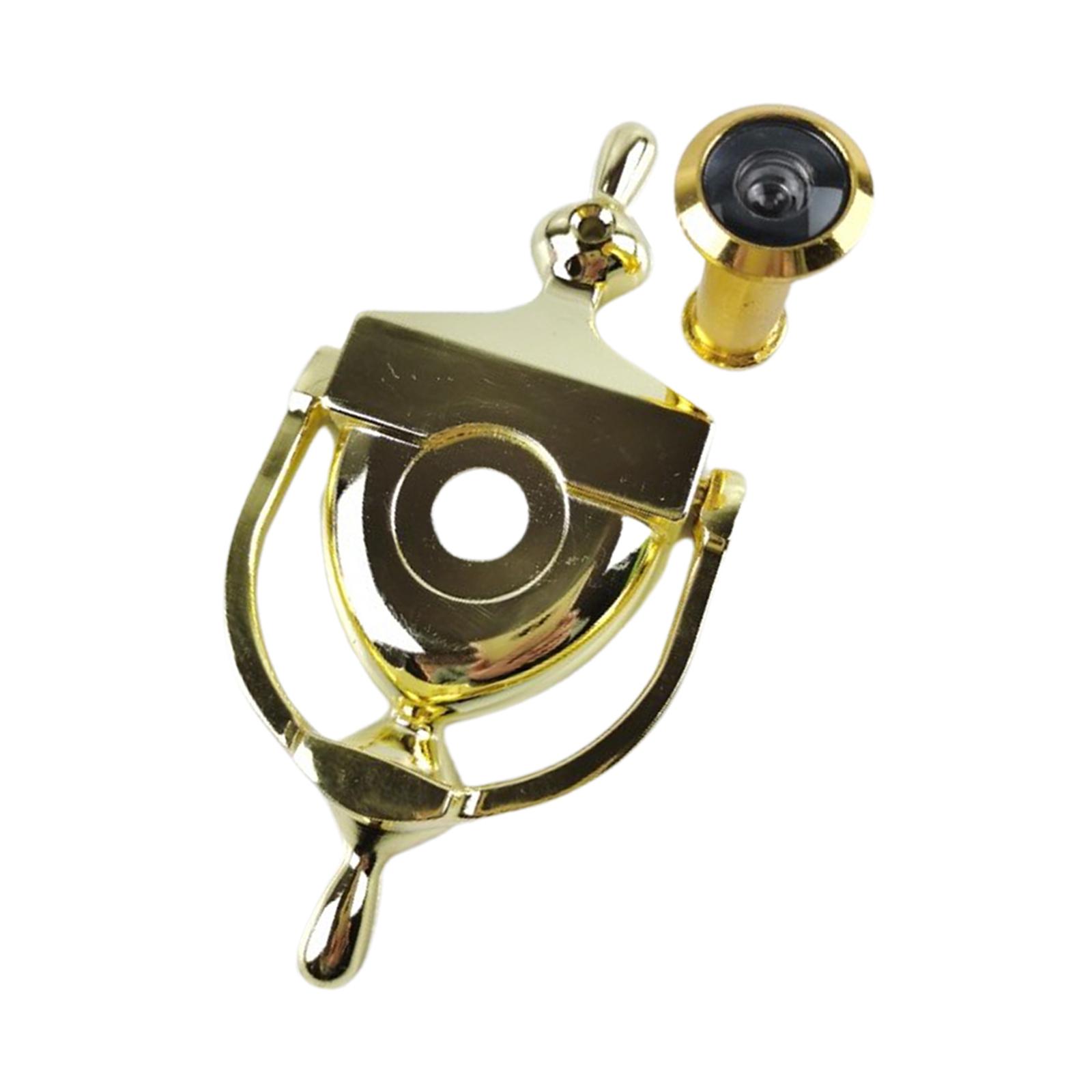 Zinc Alloy Door Knocker with Glass Lens Door Viewer Modern Minimalist