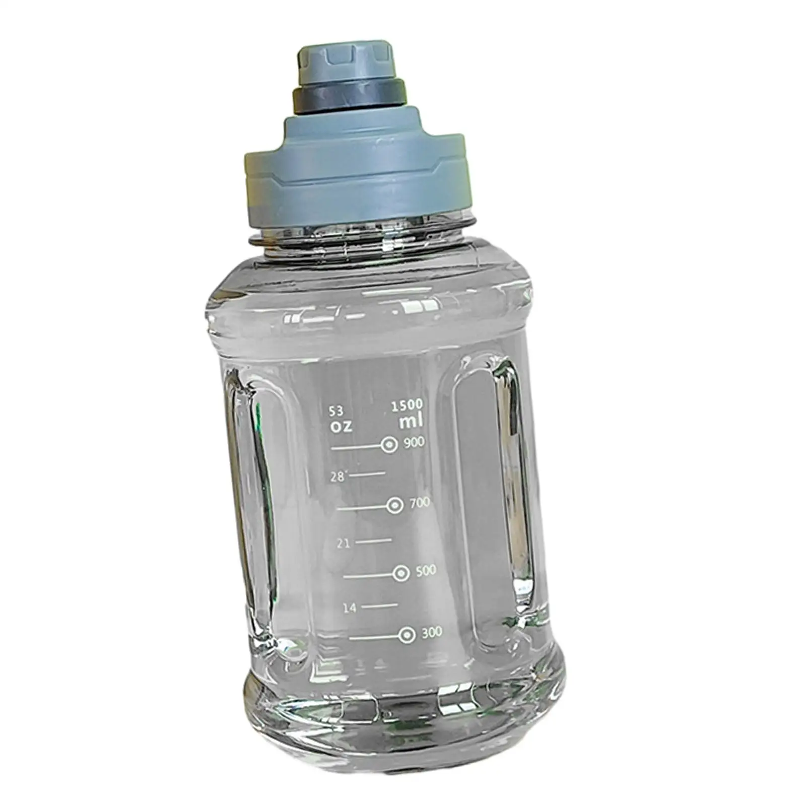 Gym Bottle Sports Water Bottle 1.5L Easy to Use Large Capacity Reusable 11x24cm with Scale Big Water Bottle Bottle