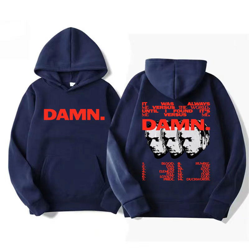 Title 3, Kendrick Lamar Damn Print Hoodies Rap Hip Hop V...