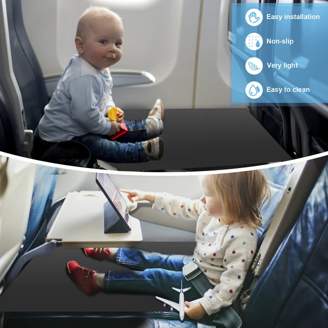 CJBIN Fußstütze Flugzeug, Kleinkind Sitzverlängerung Kinder, Reisen  Zubehör, Faltbar Fuß Hängematte, Tragbare für Kurzstrecken-Flugreisen  (Schwarz)
