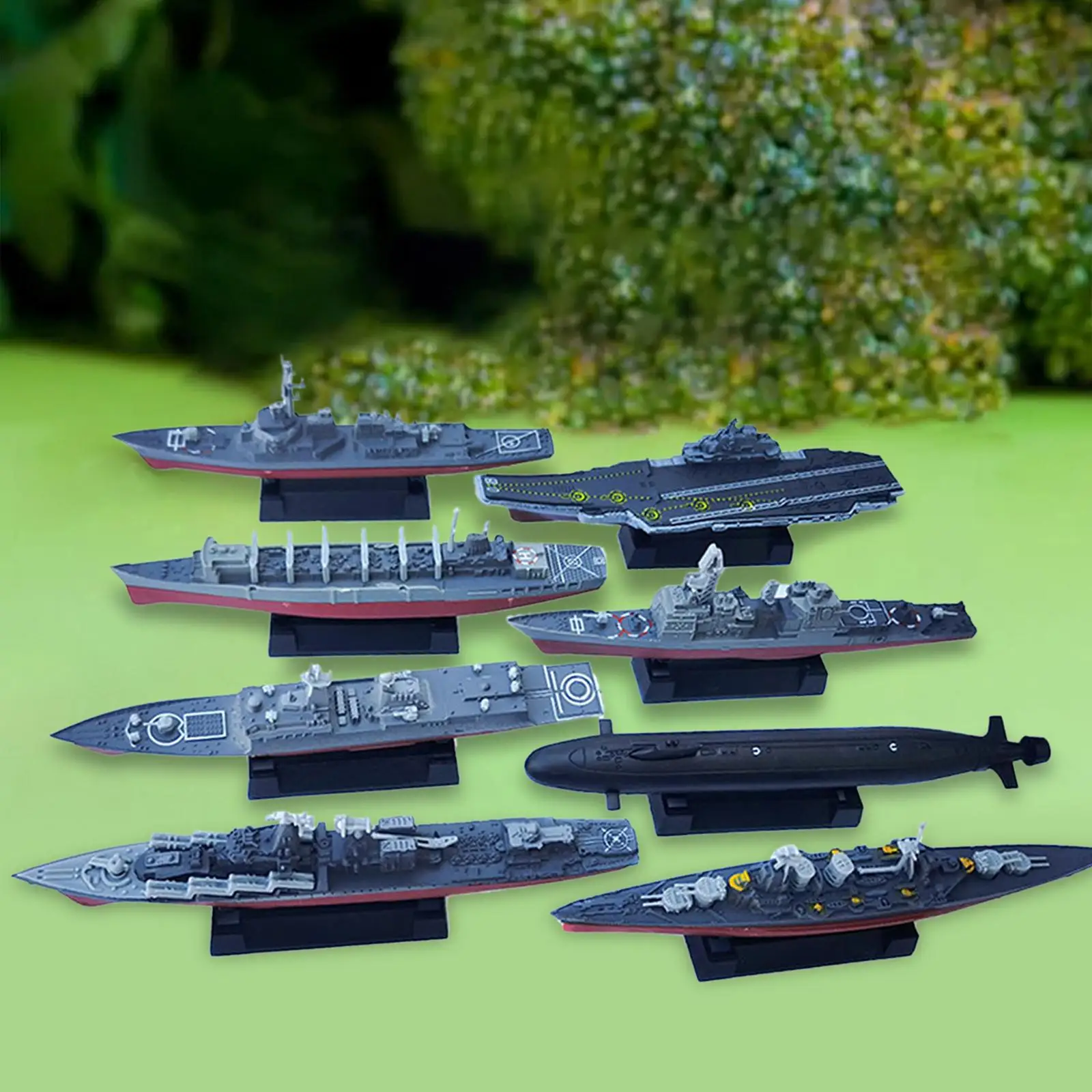 8x Aircraft Model Educational Toys Navy Ship Plastic Model Warships Ship Kits for Girls Kids Adults Boys Birthday Gifts