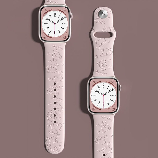 (Japanese Anime Girl) Patterned Leather Wristband Strap for Apple Watch  Series 4/3/2/1 gen,Replacement for iWatch 42mm / 44mm Bands