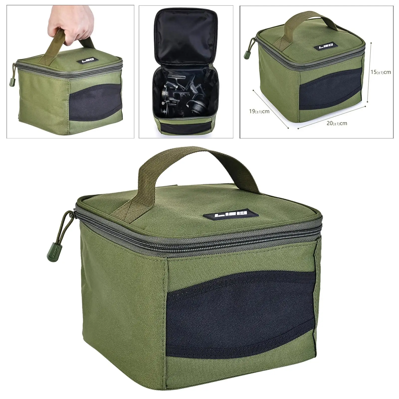 Multifunctional Fishing Reel Storage Bag Dust Proof Durable Protective Case Oxford Fishing Tackle Pack for Camping Hiking