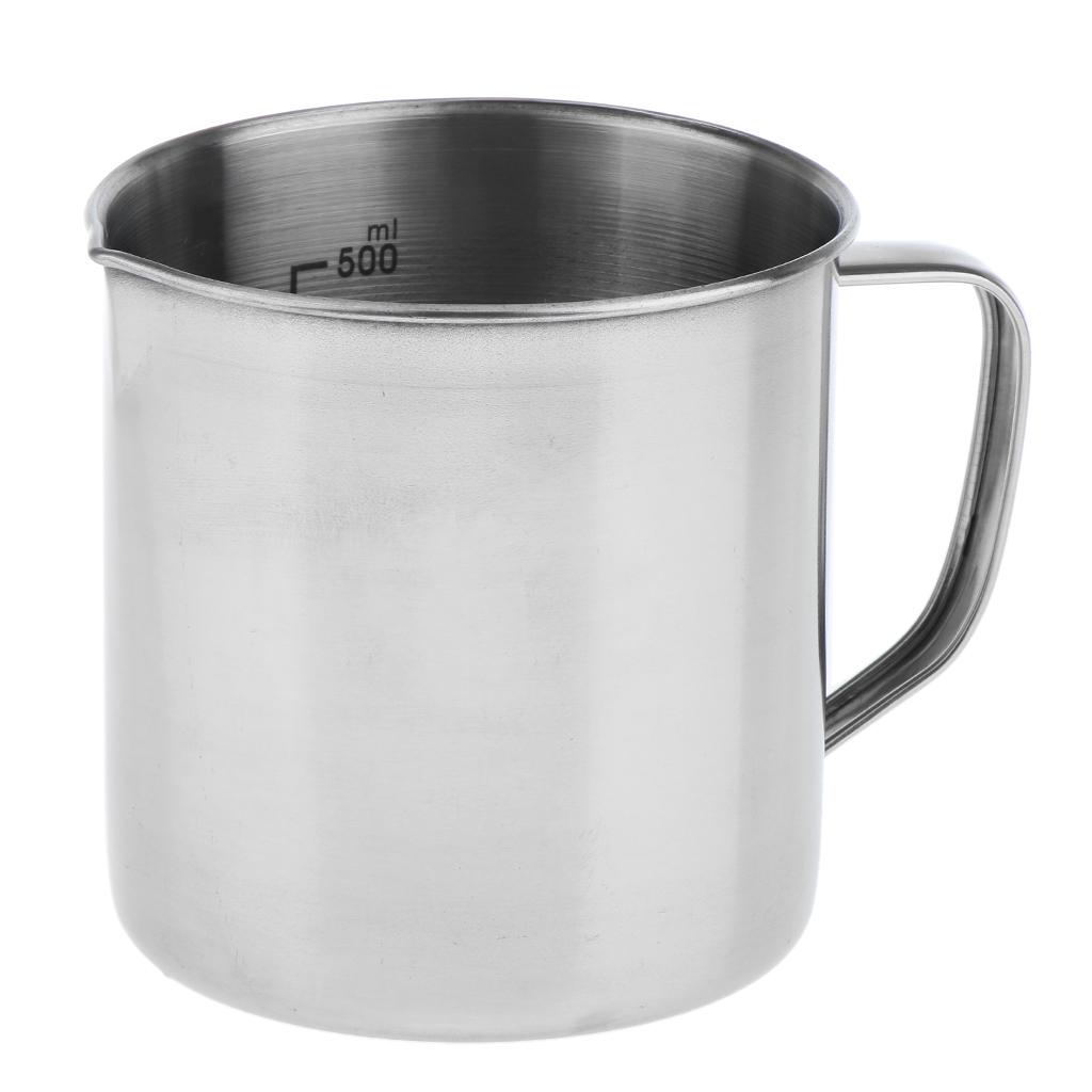 Large Stainless Steel Cocktail Measuring Jug Cup for - 500ml/1L