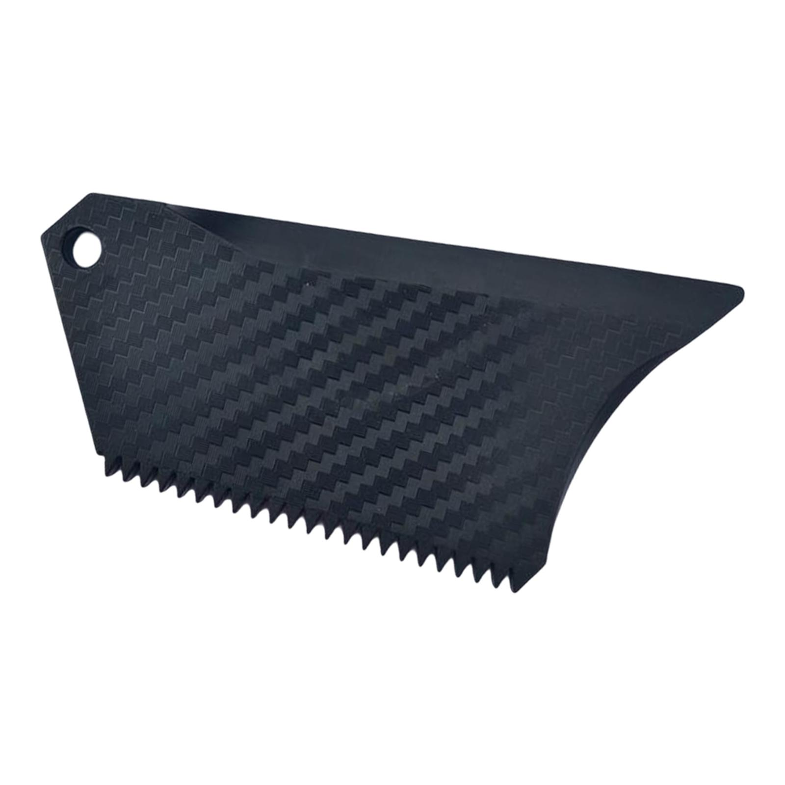 Portable Surfboard Wax Comb Black Cleaner Tool Jagged Edges Keychain Hole PP Accessory Remover for Water Sports Surfboard