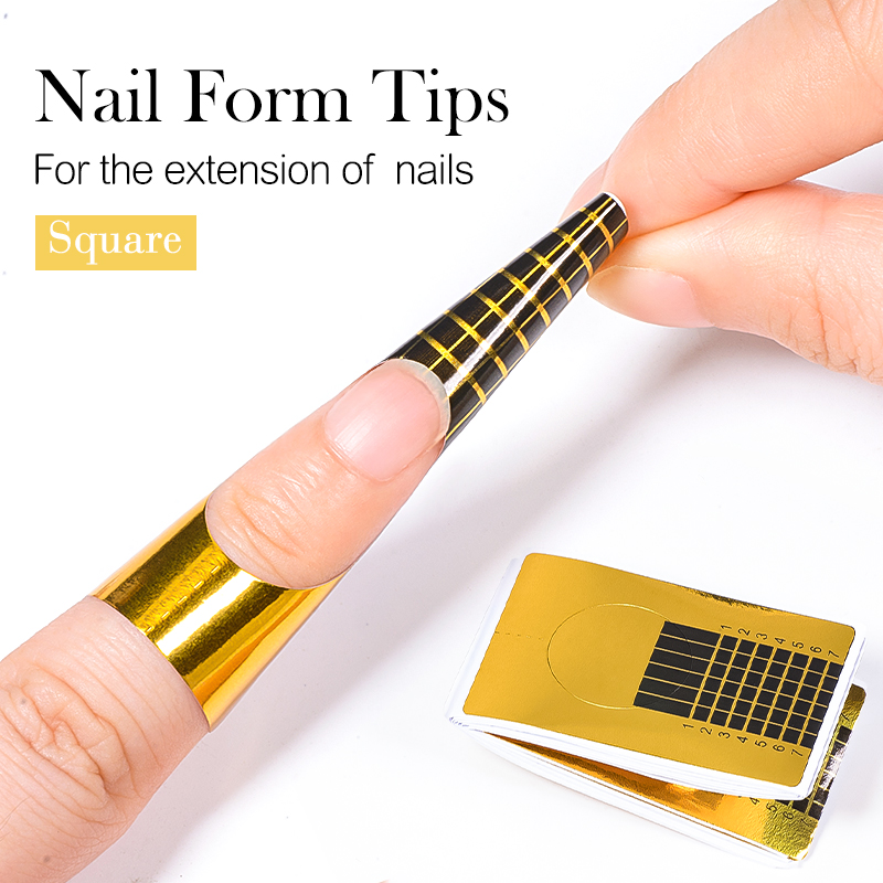 Description Picture 2 of item20PCS 40PCS Nail Builder Form For Extension French Acrylic UV Gel Tips Nail Art DIY Tools Builder Guide Mold Manicure Stencil