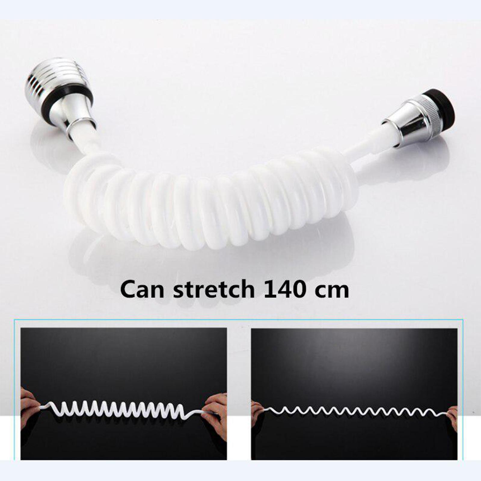 Faucet Sprayer Stretchable Flexible Attachment Faucet Extension Tubes for Kitchen Sink Salon Outdoor Bathtub Hair Washing